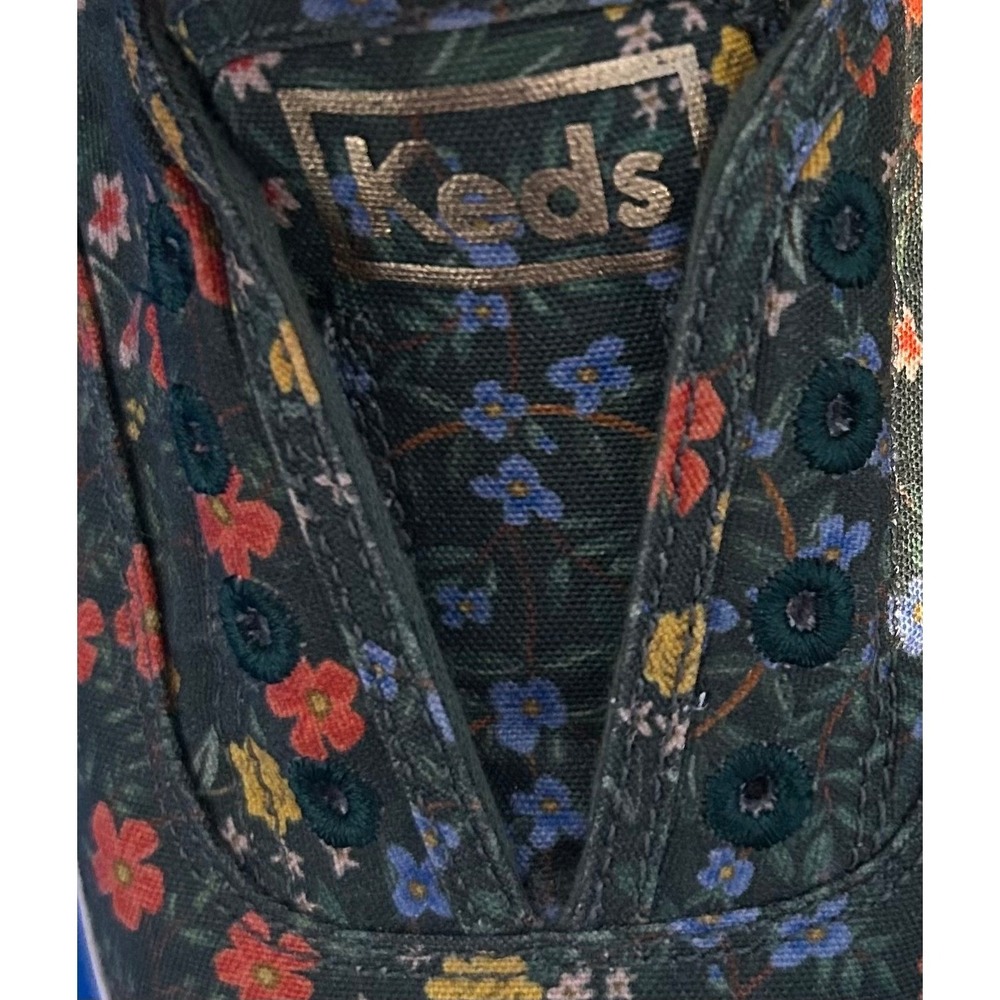Keds x Rifle Paper Co Champion Floral Canvas Sneakers Green WF66084 Womens 7 - Picture 3 of 6